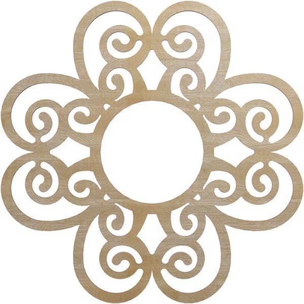 Cohen Wood Fretwork Pierced Ceiling Medallion, Birch, 24